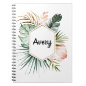 緑豊かなトロピッパーソナライズされたクノート ノートブック (正面)