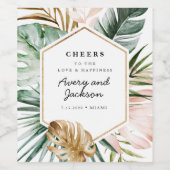 緑豊かなトロピッ結婚クスのワインラベル ワインラベル (シングルラベル)