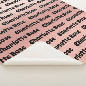 緑豊かなパーソナライズされたベビー名 シェルパブランケット (3/4)