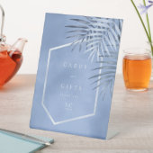 緑豊かなパームリーフカード&ギフトウィンザーブルーID956 台座サイン (インサイチュ)