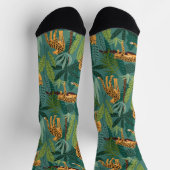 緑豊かなヒョウのジャングル ソックス (上部)