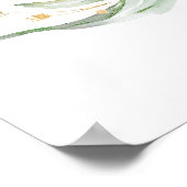 緑豊かなピンクのフローラ結婚の歓迎 ポスター (角)