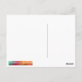 緑豊かなピンクの牡丹の花 ポストカード (裏面)