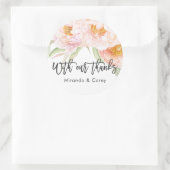 緑豊かなピンクの牡丹フローラありがとう ラウンドシール (バッグ)