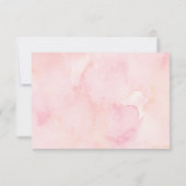 緑豊かなピンク金ゴールド水彩フローラ披露宴カード 招待状 (裏面)