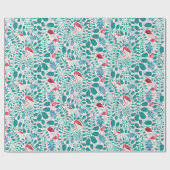 緑豊かなフラミンゴジャングルパターン*ソフトブリーズ* ラッピングペーパー (フラット)