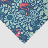 緑豊かなフラミンゴジャングルパターン 薄葉紙 (詳細)