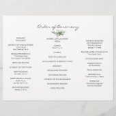 緑豊かなフレームTri+Fold結婚式 プログラム チラシ (裏面)