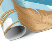 緑豊かなフローラと異国離れ的な開花を持つ熱帯 ラッピングペーパー (ロールコーナー)