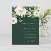 緑豊かなフローラウォーターカラーグリーン結婚式招待状 招待状 (スタンド正面)
