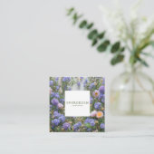 緑豊かなフローラガーデンワイルドフラワー開花 スクエア名刺 (スタンド正面)