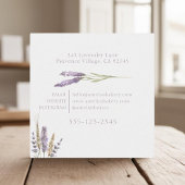 緑豊かなフローラ小麦、ピンクとラベンダーのリースベーカリー スクエア名刺