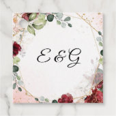 緑豊かなブルゴーニュフローラ金ゴールドフレーム結婚ボーホー フェイバータグ (正面)