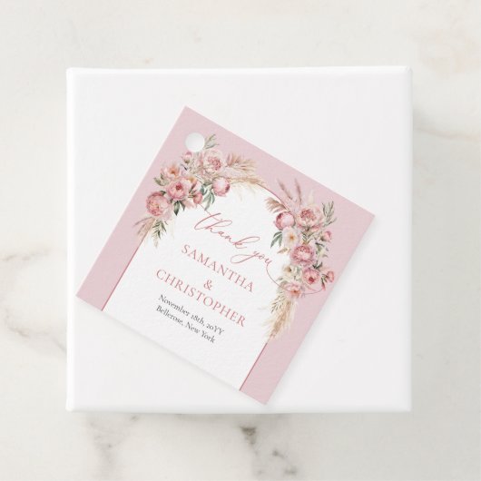 緑豊かなブーケ赤面牡丹フローラアーチパンパ フェイバータグ (インサイチュ)