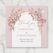 緑豊かなブーケ赤面牡丹フローラアーチパンパ フェイバータグ (裏面)