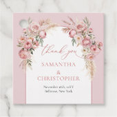 緑豊かなブーケ赤面牡丹フローラアーチパンパ フェイバータグ (正面)