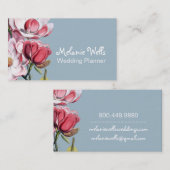 緑豊かなマグノリアウェディングプランナーお洒落型 名刺 (正面/裏面)