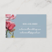 緑豊かなマグノリアウェディングプランナーお洒落型 名刺 (裏面)