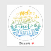 緑豊かなメーカーのための黄色の青のグラデーション平和引用文 シール (シート)