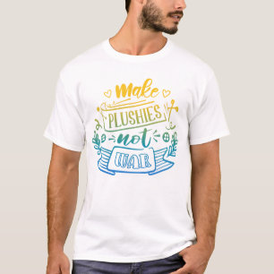 緑豊かなメーカーのための黄色の青のグラデーション平和引用文 Tシャツ
