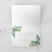 緑豊かなユーカリ与えの葉が遠くに 招待状 (内部)