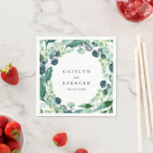 緑豊かなリース結婚ズ スタンダードカクテルナプキン (インサイチュ)
