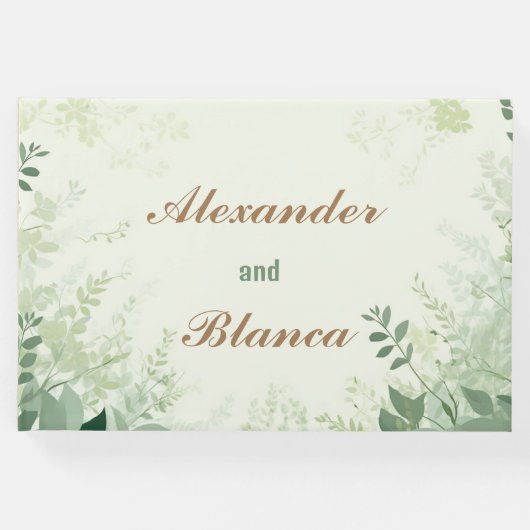 緑豊かなヴィンテージの結婚式 ゲストブック (正面)