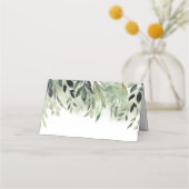 緑豊かなヴィンテージの結婚式 プレイスカード (裏面)