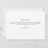 緑豊かな写真コラージュ赤ちゃんシャワーの小枝 サンキューカード (裏面)