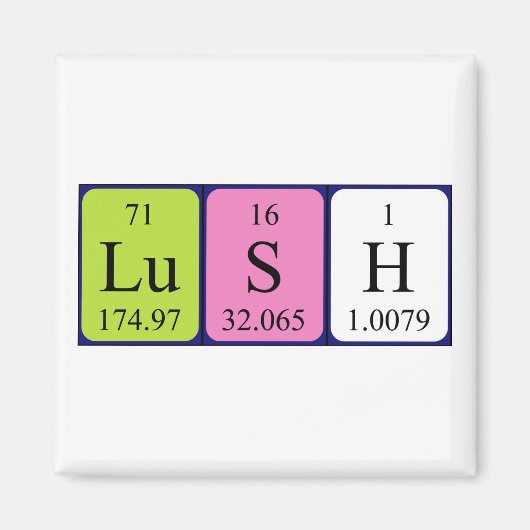 緑豊かな周期表語マグネット マグネット (正面)