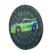 緑豊かな地平線のエメラルド ロードランナー ダーツボード (正面右)