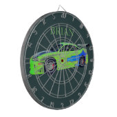 緑豊かな地平線のエメラルド ロードランナー ダーツボード (正面左)