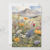 緑豊かな山岳森林の自然派ウェディング セーブザデート (裏面)