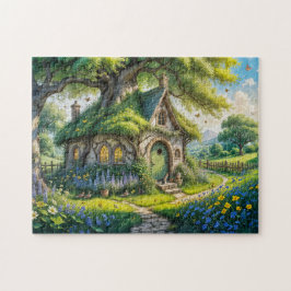 緑豊かな庭の魔法の小屋 ジグソーパズル