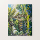 緑豊かな庭の魔法の小屋 ジグソーパズル (縦)