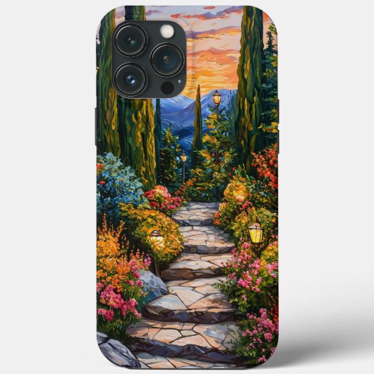 緑豊かな庭園の風景 自然のデザイン 緑 平和 Case-Mate iPhoneケース (裏面)