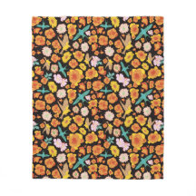 緑豊かな春フローラと暗い背景の鳥