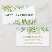 緑豊かな春ブーケホームグロウンプラント子供部屋 名刺 (正面/裏面)