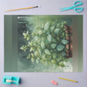 緑豊かな春ミントガーデンデクページ紙 薄葉紙 (クラフト)