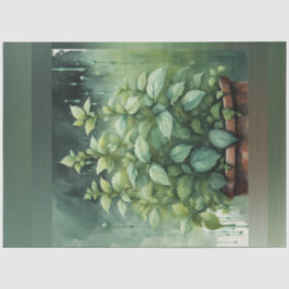 緑豊かな春ミントガーデンデクページ紙 薄葉紙