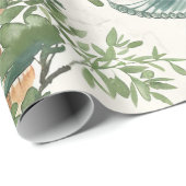 緑豊かな景観に彩られたアジアの水彩塔(10) ラッピングペーパー (ロールコーナー)