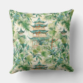 緑豊かな景観に彩られたアジアの水彩塔(12) クッション (裏面)
