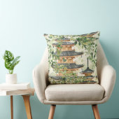 緑豊かな景観に彩られたアジアの水彩塔(16) クッション (椅子)