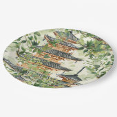 緑豊かな景観に彩られたアジアの水彩塔(16) ペーパープレート (アングル)