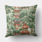 緑豊かな景観に彩られたアジアの水彩塔(17) クッション (裏面)