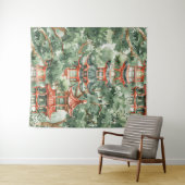 緑豊かな景観に彩られたアジアの水彩塔(17) タペストリー (インサイチュ(横))