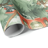 緑豊かな景観に彩られたアジアの水彩塔(17) ラッピングペーパー (ロールコーナー)