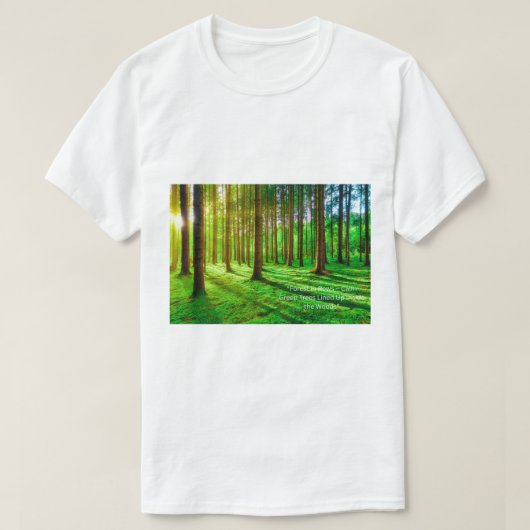 緑豊かな森のイメージ - 緑あふれる自然 Tシャツ (デザイン正面)