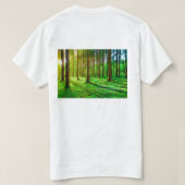緑豊かな森のイメージ - 緑あふれる自然 Tシャツ (デザイン裏面)