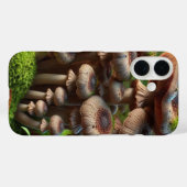 緑豊かな森の中のリアルなキノコ Case-Mate iPhoneケース (裏面 (横))